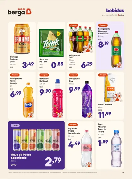 Encarte página 14, bebidas