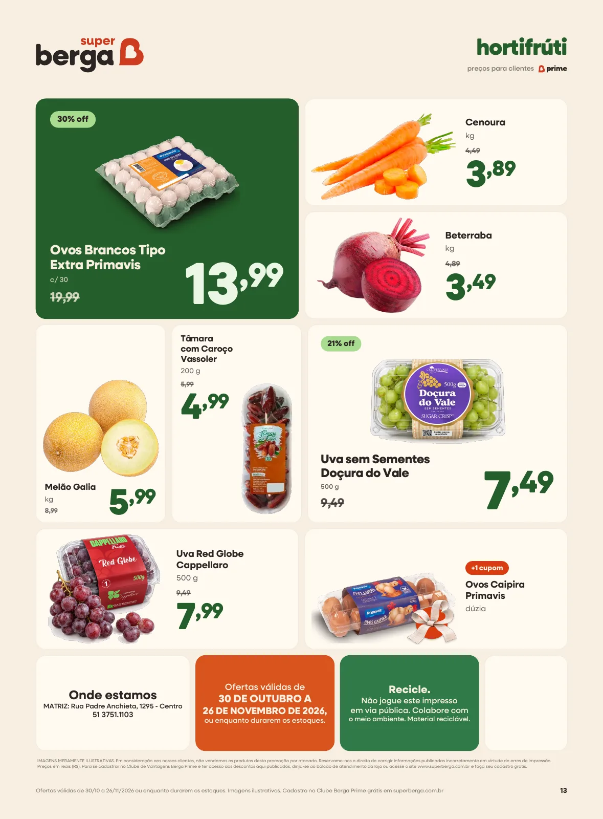 Encarte página 13, hortifrúti